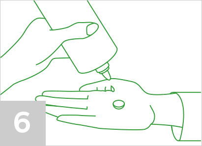Step 6: Place the lens in the palm of your other hand and cup that hand slightly. 
